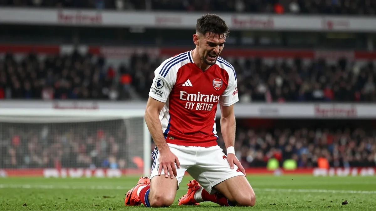 Arsenal forward Kai Havertz is returning to the club for assessment after suffering a suspected muscle strain while...